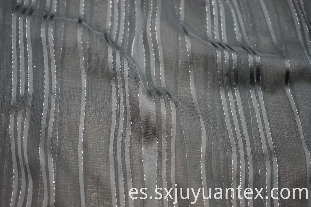 Lurex Stripe Dobby Viscose Fabric